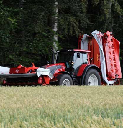 Når sideenhetene er foldet inn, forblir transporthøyden til hele maskinen på under 4 m.