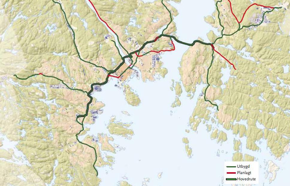 Kommuneplan 2011-2022 - Hovednett for sykkel