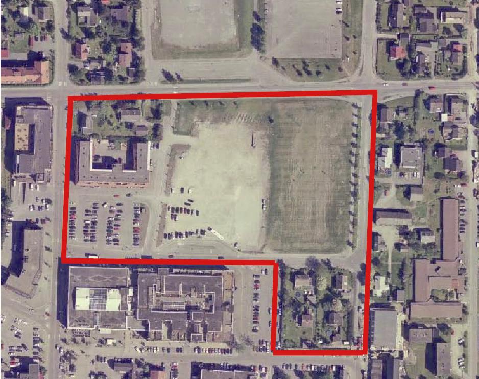 Planforslaget berører følgende eiendommer: Eiendom Adresse Nåværende arealbruk 99/644 Husbyjordet, parkering og gresslette 99/61 Parkering 99/89 Parkering og veggrunn Sandgata 99/382 Parkering og