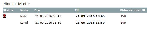 Omstyring initiert fra InAttend: Omstyring av individuelle brukere basert på fraværsårsak