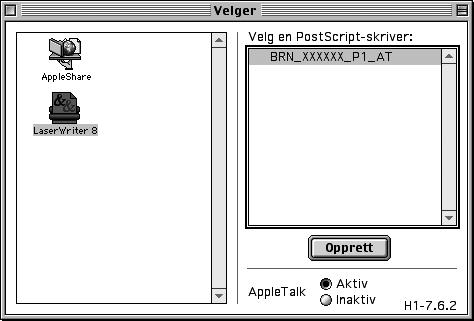 Lukk Velger. 3 Slå på skriveren. 4 Sett CD-ROM-en for Macintosh inn i CD- ROM-stasjonen. Åpne mappen Mac OS9. Åpne ønsket språkmappe.