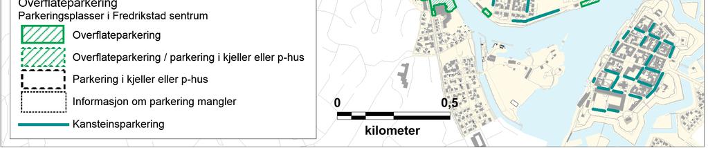 I alt har kommunen registrert belegningen på 2726 parkeringsplasser i sentrum.