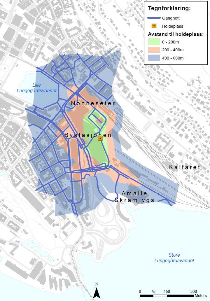 Holdeplass Lungegårdskaien På Nygårdstangen er det sett på flere plasseringer av holdeplass. I vurderingene er det, i henhold til planprogrammets punkt 5.2.