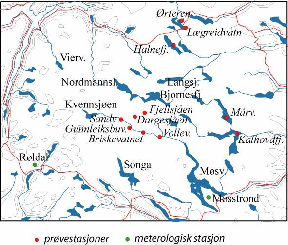 Snødybde (cm) > 4 2-4 15-2 1-15 5-1 25-5 < 25 Barmark Kilde: NVE og met.no Figur 3. Snøkart for Hardangervidda for 4 tidspunkt i perioden 21-26 (motsatt side).