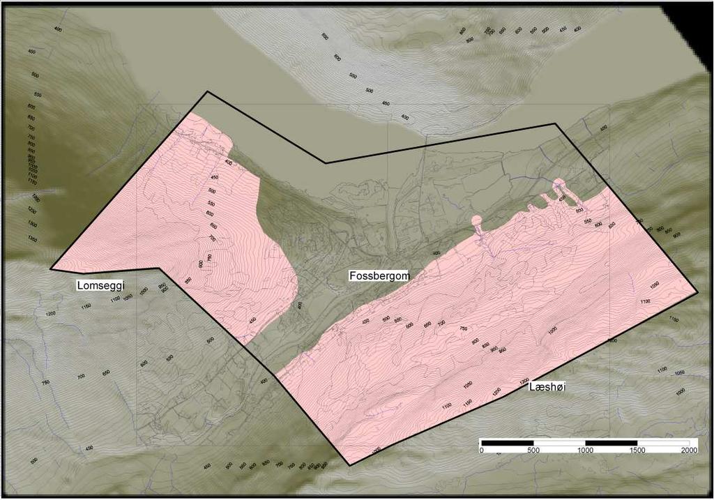 1 Innledning Rapport nr.: 20081533-1 Side: 4 / Rev.: På oppdrag av Lom kommune har NGI foretatt en faresonekartlegging med henblikk på skred for området Fossbergom.