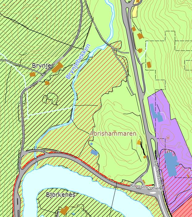 3.3 Vurdering av nye næringsarealer Nr. 13 Helleland - Krossmoen Eier Privat Gnr./Bnr. Hvor Fakta 111/13 Helleland - Krossmoen 1. Eierforhold Privat 2.