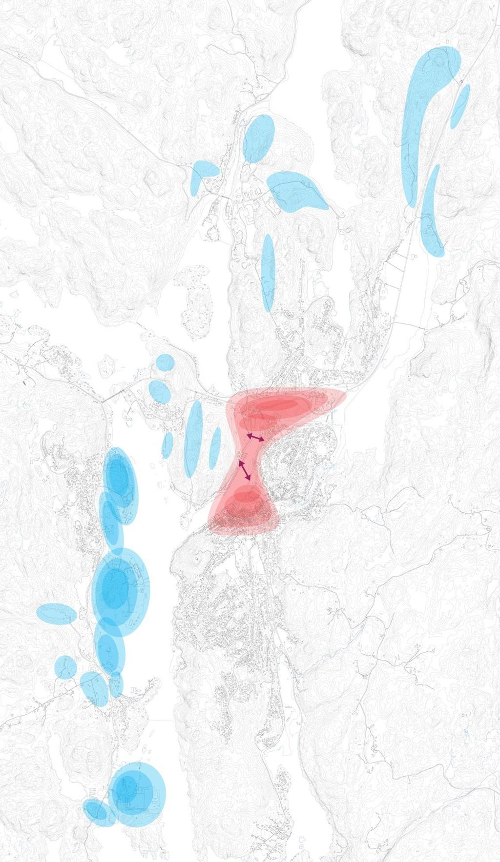 Utviklingsretninger i Egersund 33 G F B A C E D Lav arbeidsplansstetthet - nye utbyggingsmuligheter Lav arbeidsplansstetthet - fortettingsmuligheter