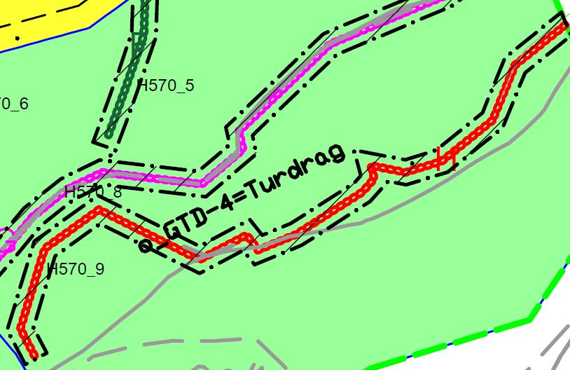 H570_9 Hensynssone bevaring H570_9 omfatter det sørlige steingjerdet som inngår i fegata. Gjerdet er sørvest nordøst-gående, og er bevart i sin helhet.