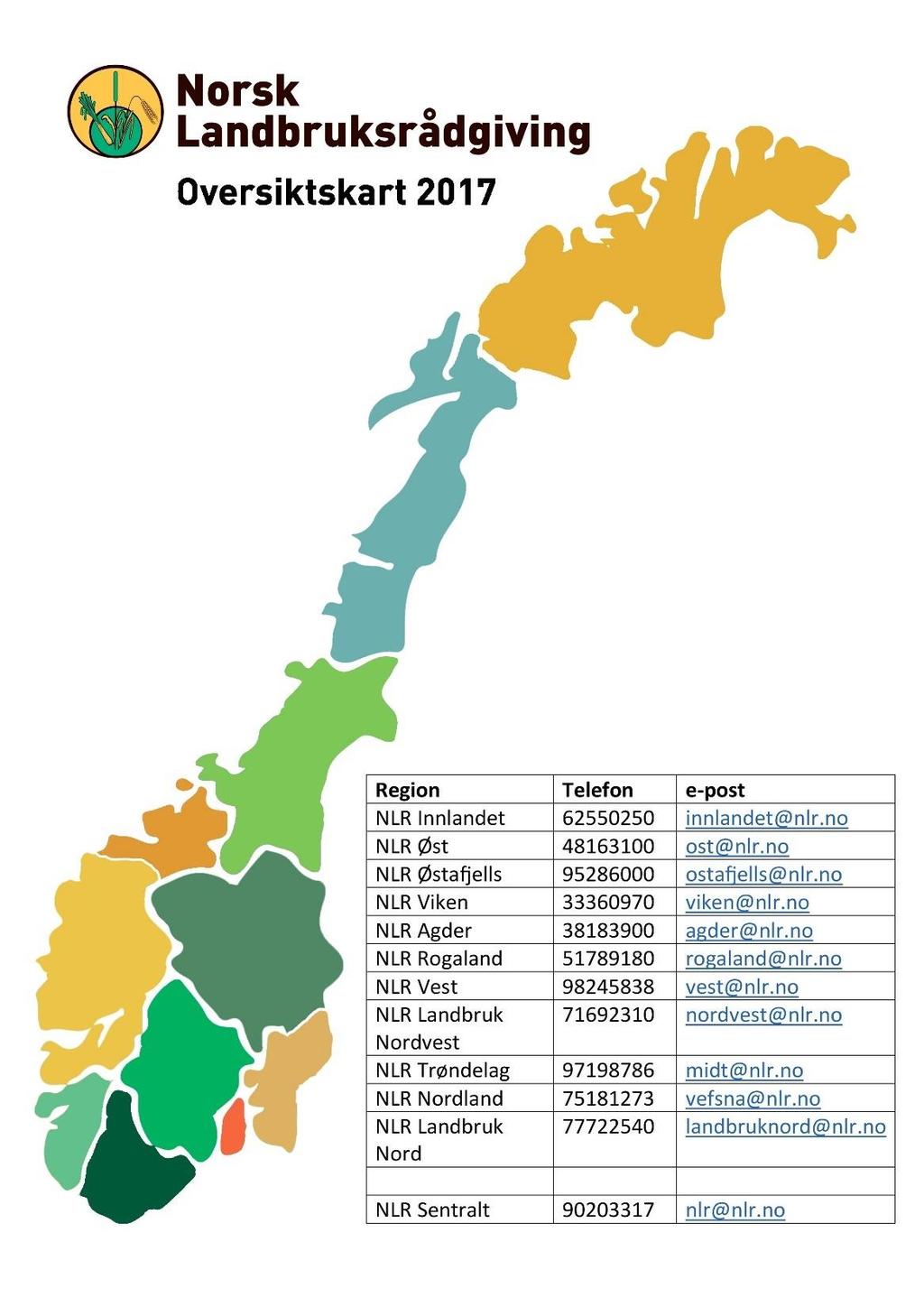 I 2016 : Omorganisering av Norsk Landbruksrådgiving i heile landet. Frå 1.1.2017: 11 regionar NLR Sunnmøre NLR Sogn og Fjordane NLR Hordaland NFR Hardanger + 3 HMS-rådgjevarar Leiargruppe: Dagleg leiar Ass.