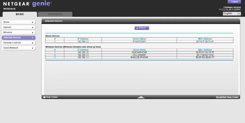 Integrering av mobilt endeutstyr med IP-Gateway Figur 4 Merk Hent IP adresse til IP-Gateway direkte fra listen over tilkoblede enheter, for eksempel 192.168.1.2. 5.