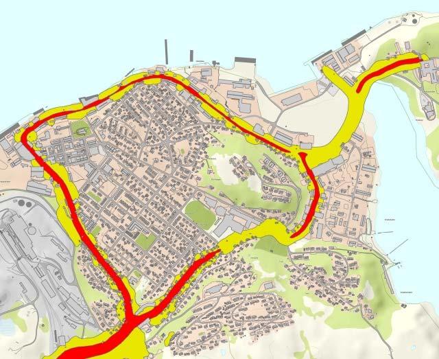 står parkert på gangarealer. For bymiljøet er det også negativt at åpne byrom okkuperes av parkerte biler i stedet burde vært brukt til møteplasser for folk.