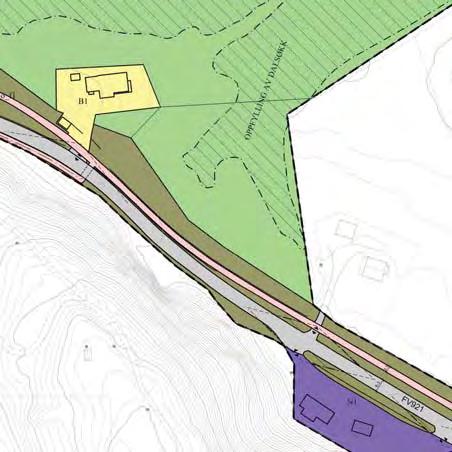 grøntareal Planens begrensning Kollektivholdeplass Formålsgrense Parkeringsplasser Eiendomsgrense oppheves Regulert