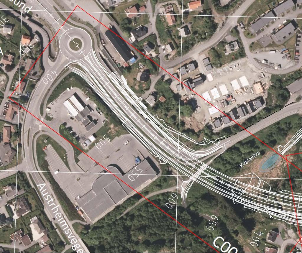 Fv 47 Kvala - Fagerheim del av prosjektområde Eksisterende fv 47 breddeutvides til 4- feltsveg til eks. rundkjøring på Kvala. Eksisterende GS veg på øst siden av fv 47 skal utvides med ett sykkelfelt.