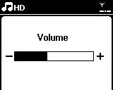 4 Volumkontroll 1 Sjekk at avspilling er begynt 2 Juster volum med VOL +/- knapper Displayet viser volumbjelken for å vise volumnivået 5.6 