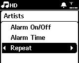 5. Basisfunksjoner 5.10 Alarm VIKTIG! Før du innstiller alarmen, påse at klokken er riktig. 5.10.1 Stille alarmtiden 1 Gå til menyen for alarminnstillingen a. Trykk på MENU b.
