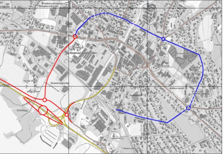 96 for byutviklingen med å binde de to sidene av jernbanen i Brumunddal sammen på en god måte. D.3.