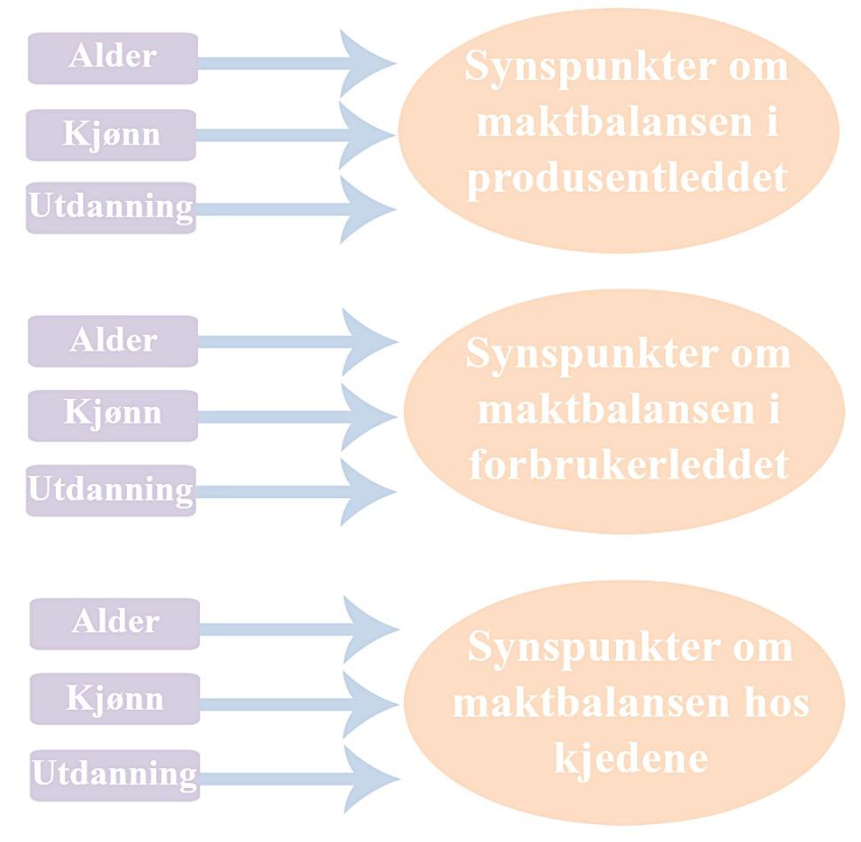 1.3 Forskningsmodell Vi har utformet en forskningsmodell som vil være gjennomgående i oppgaven.