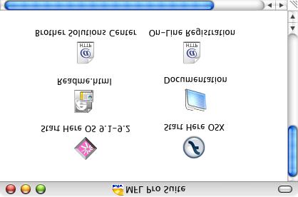 Generell informasjon Vise dokumentasjonen (for Macintosh ) 1 Slå Macintosh -maskinen på. Sett Brother CD-en merket Macintosh inn i CD-ROM-stasjonen.