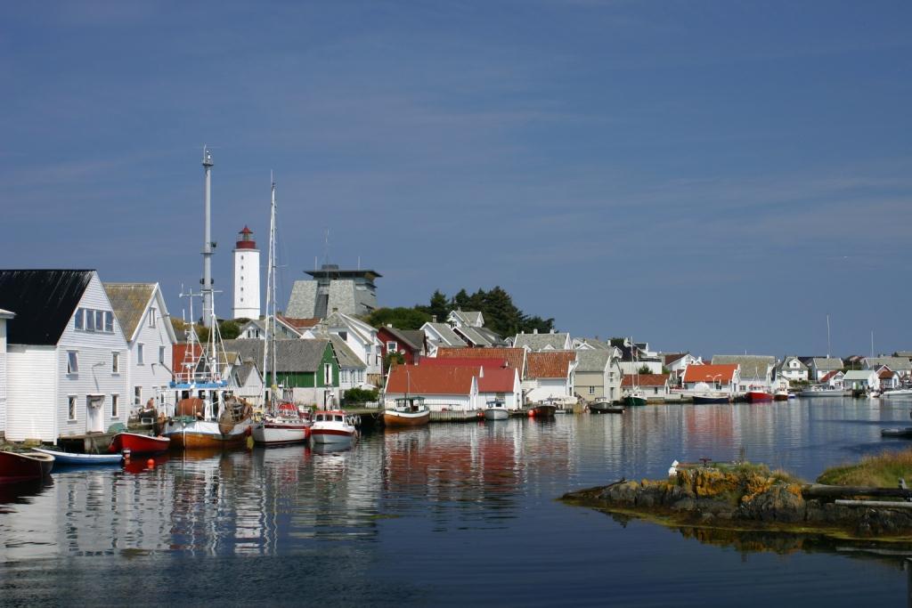 havneområdet i Ydstebøhavn har aldri vært landfast, men det har vært fastboende her tidligere.