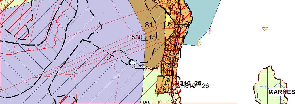 Vurderinger Arealbruksendringer Det er foreslått 3 arealbruksendringer i området Utvidelse av sentrumsområde S1, boligområde B5 og havneområde H1.