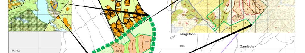 gjennomføres. Arealene som berøres for etablering av nye hyttetomter, er satt av til LNF-område i gjeldende kommuneplan for Vang.