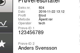 3. Bruk (prøveanalyse) Resultater Figur 49: Analyseinformasjon Figur 50: Parameterverdier Figur 51: Fordelingskurver og -skalaer Figur 52: Funksjons-/infomasjonsknapp Kapittel 1: Informasjon om