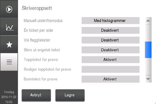 7. Menystruktur og avansert oppsett Avansert parameteroppsett Figur 96: Legg til topptekst Figur 97: Rediger topptekst Tekstalternativer (avansert bruker) z Denne funksjonen gjør det mulig å velge om