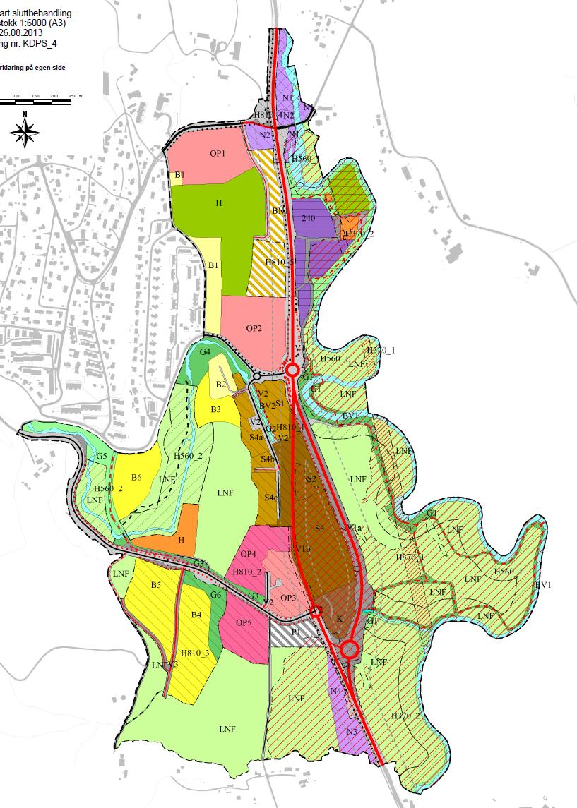 Det foreligger tre reguleringsplaner vedtatt i tråd med kommunedelplan for nye Nittedal sentrum (blå piler på figuren under): Områdereguleringsplan for Rådhuskvartalet (2014).