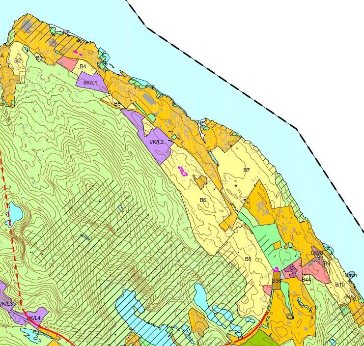 Hele området Hordvik - Haukås, et belte under 100 meter over havet, er lagt ut som formål