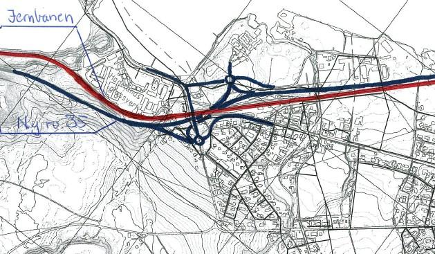 o o Krysningspunktet av jernbanen Parallellføring langs jernbanen Konfliktene vil også her skje i hovedsak i anleggsperioden.