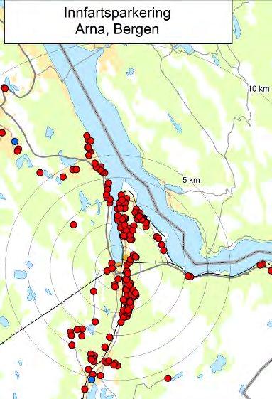 Innfartsparkering i Hordaland resultater fra spørreundersøkelse og nummerskiltregistrering 100 90 80 70 60 50 40 30 20 10 0 Bilbelegg 1 2 3 4 Bilbelegg Figur 10. Bilbelegg. Prosent. N=165 Kart 5.