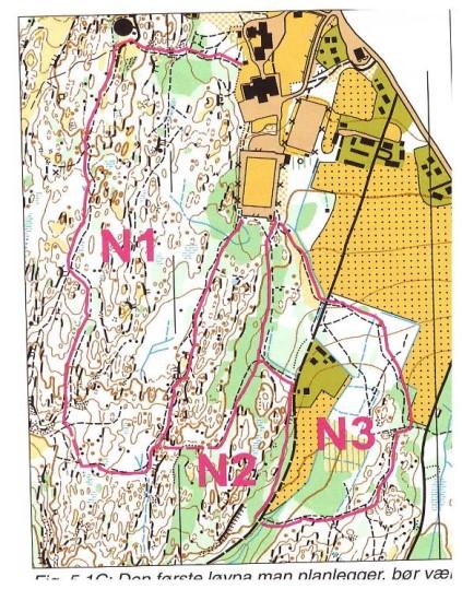 Planlegging av trasèer for N-løyper Kartet