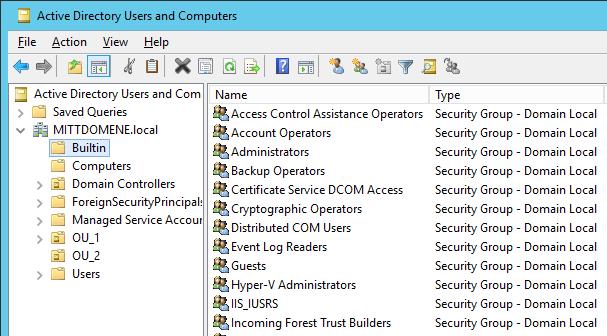 Center Active Directory Domains and Trusts