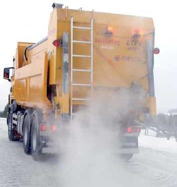 oppvarming av vannet. Figur 21.10 Utstrøing med fastsand.