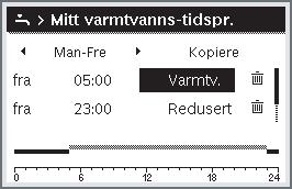 Avanserte funksjoner 31 Følgende tabell viser, hvordan du tilpasser innstillingene for varmtvannsoppvarming.