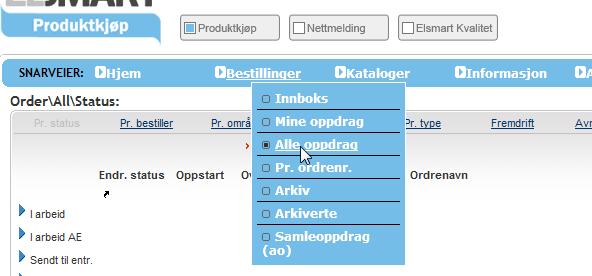 Dokumenttype: Dato: Side 6 av 61 Du tar tak i ett eksisterende oppdrag ved å klikke på det,