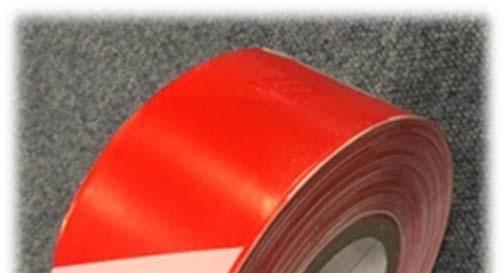 Sperrebånd Sperrebånd med logotrykk Sperrebånd Rød/hvit løse ruller 237 5003 Sperrebånd Rød/Hvit 75mm 250m 35my