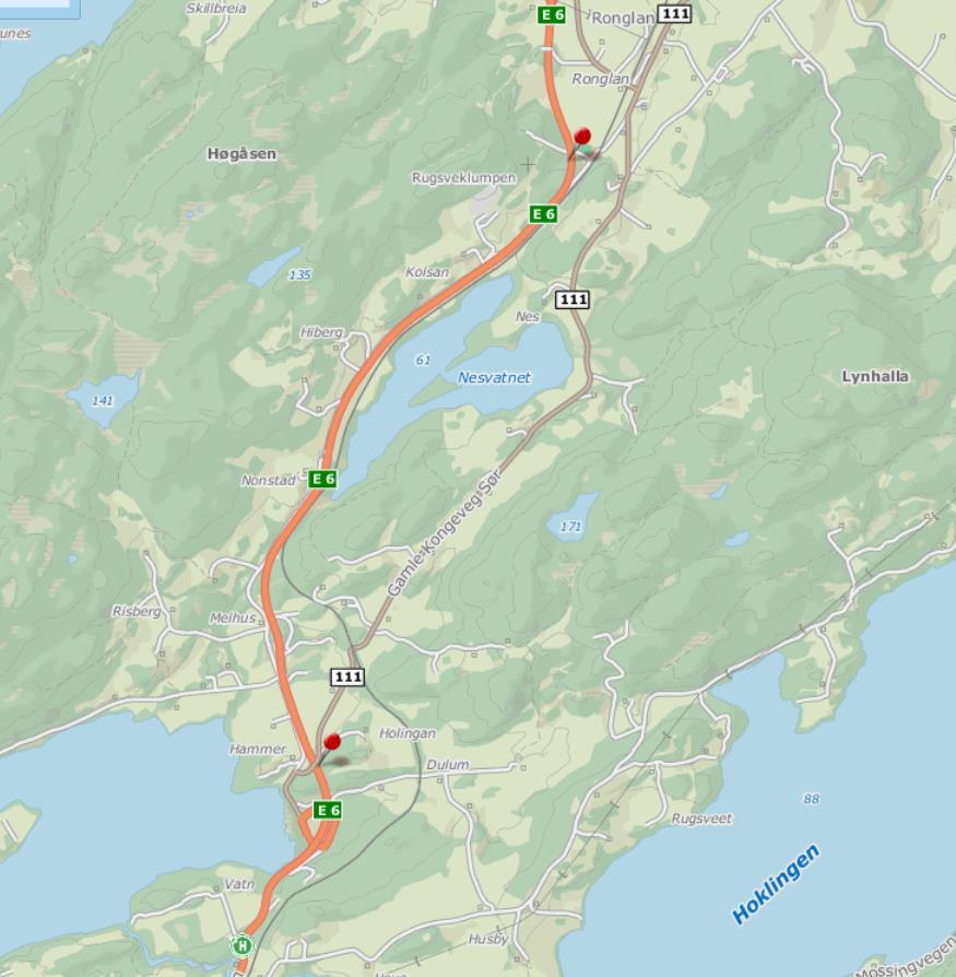 Støyutredning Reguleringsplan E6 midtdeler Vassmarka-Ronglan 5 1 INNLEDNING Det er i henhold MD s støyretningslinje for behandling av støy i arealplanlegging (T-1442, gjennomført en støyutredning av