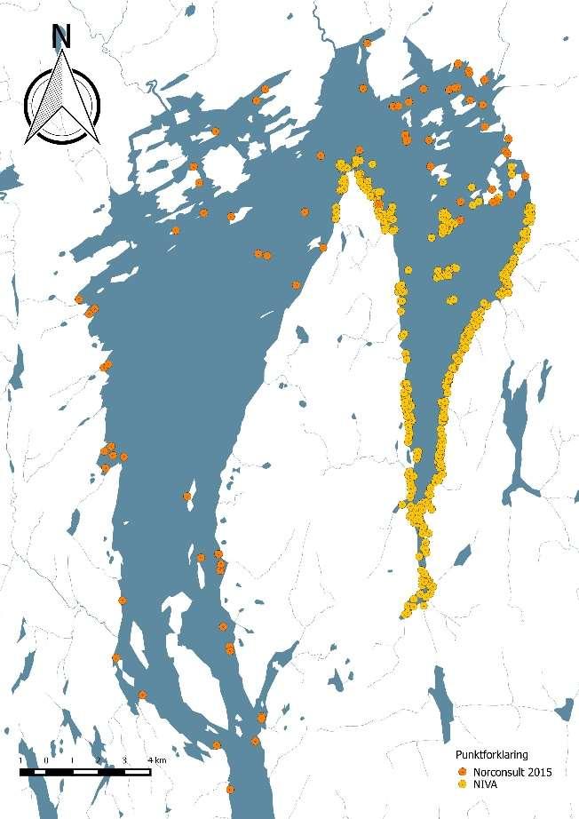 Modellering i 2016 Enkelte punkter fra gamle datasett måtte ekskluderes fordi posisjonsangivningen var for unøyaktig eller usikkerheten ved typeinndelingen og oversettelsen fra NiN 1 til NiN 2 var