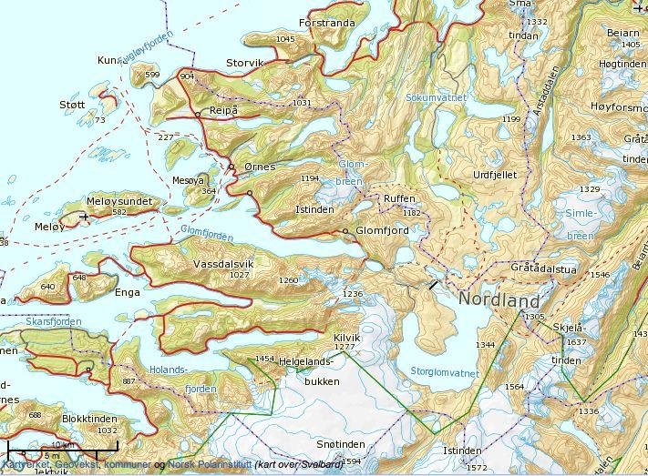 3 INNLEDNING Det foreligger planer om å bygge et småkraftverk i nedre deler av Austdalselva i Meløy kommune, Nordland fylke. Elva drenerer området rundt Austdalen og Austreskaret.