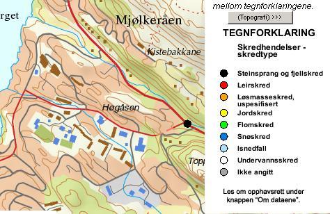 11 / 33 Rasrisiko I figur 15 er det vist et utsnitt av et skredkart (wwwskrednettno) Salhusområdet er generelt utsatt for steinspreng og fjellskred Bergen kommune er i ferd med å utarbeide detaljkart