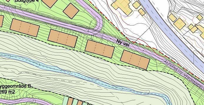 18 / 33 Figur 22 Byggområde A Ukjent løsmassetykkelse og bratt terreng er markert med pil