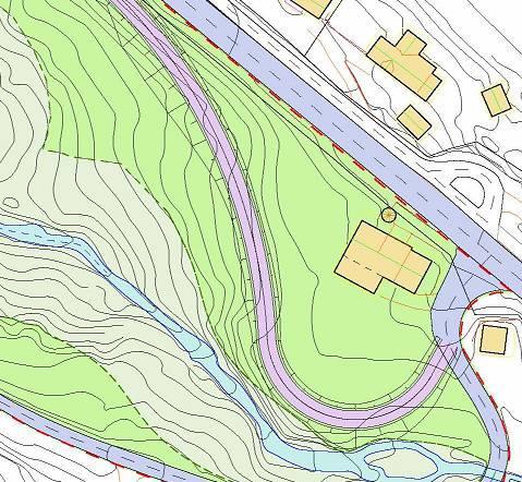 Sørgard ligger i krysset mellom Salhusvegen og Labergetvegen (fig 25) Dette området er forholdsvis flatt og kan være dekket av et tynt lag med moreneavsetninger Fast fjell ble ikke observert mellom