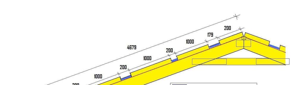 200mm lang der hvor Tyvek er skjøtet.