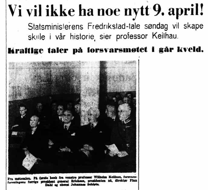 I møte med Oslo Forsvarsforening gjentok Einar Gerhardsen sin frykt for at Norge skulle bli styrt fra Moskva. Faksimile fra VG 3. mars 1948.