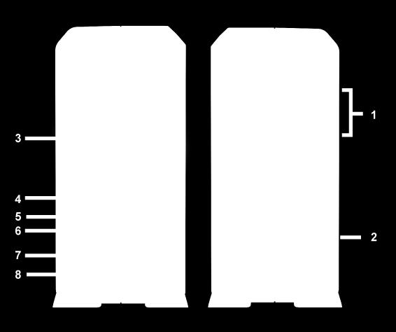 2) Strømknapp Frontpanel 3) Vifte Bakpanelet 4) esata-port Bakpanelet Strømknappen brukes til å slå Synology DiskStation på eller av.