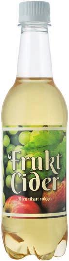 Frukt Cider 0,5 l Frukt Cider uten tilsatt sukker 0,5 l EN SIKKER VINNER Frukt Cider er et kvalitetsprodukt rett