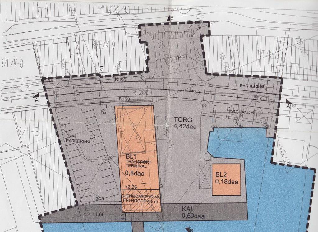 Gjeldende plan er Utbyggingsplan for Måløy Torg, vedtekten 10.03.