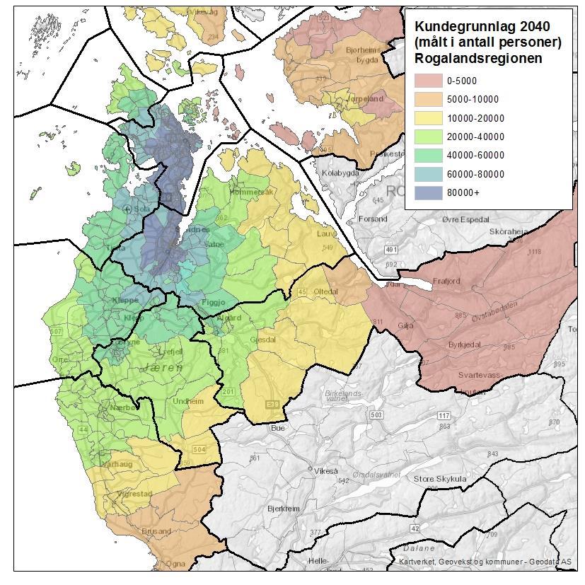 Figur 53: Fremtidig kunde- og besøksgrunnlag Nord Jæren 8.