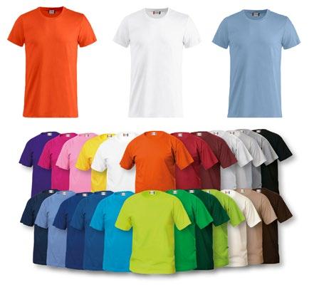 Fargene hvit, rød, kornblå, marine, grå og sort også i 4XL og 5XL. Leveres i 27 forskjellige farger. 25 stk.: Kr. 44,- 50 stk.: Kr. 42,- 100 stk.: Kr. 38,- BASIC TEE 401490 KULØRT 401639 HVIT Kampanje t-skjorte i god kvalitet.